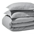 thumbnail image 2 of Superior Melange Flannel Cotton Duvet Set, King/California King, Grey, 2 of 9