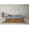 thumbnail image 3 of Ahgly Company Indoor Round Abstract Brown Modern Area Rugs, 6' Round, 3 of 4