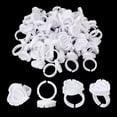 thumbnail image 1 of Glue Rings for Eyelash Extensions,100 Pcs Blooming Cups with Partition,Lash Extension Glue Holder, Heart Shape Disposable Glue Cups for Volume Fanning Blossom, 1 of 5