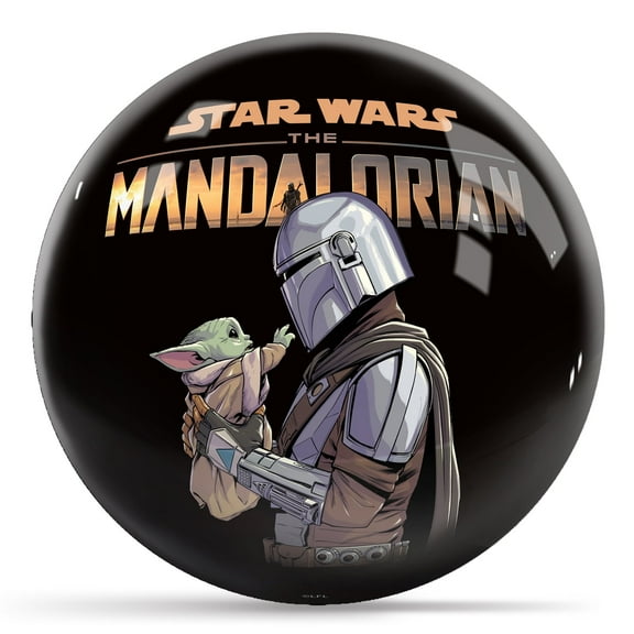 Star Wars Mandalorian Grogu and Mando Undrilled Bowling Ball