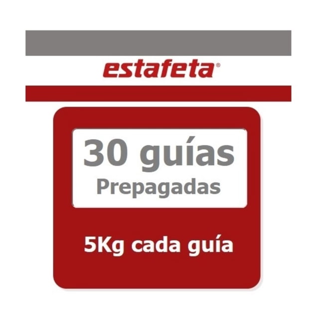 50 Guías Estafeta 5kg Prepagadas P/ E-commerce Cajas Sobres Estafeta ESTAFETA5_50