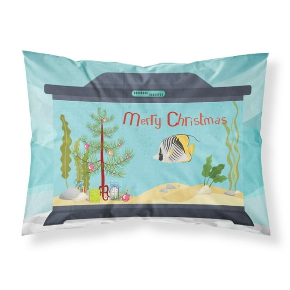 Butterfly Fish Merry Christmas Fabric Standard Pillowcase CK4505PILLOWCASE