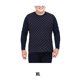 thumbnail image 3 of Qarigey Ropa interior térmica para hombre, Tops de algodón de cuello de alta elasticidad y otoño, traje cálido, suministro de ropa Camisetas  rejillas/azul oscuro XL, 3 of 6