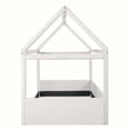 thumbnail image 5 of Euroco Upholstered Full Size Platform Bed, House Canopy Bed with LED Light Strip, Beige, 5 of 14