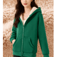 thumbnail image 4 of yillto Fleece Coat for Women Thick Warm Sherpa Fuzzy Lined Hoodie Zip up Sweatshirts Coat with Pockets, 4 of 5