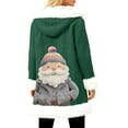 thumbnail image 2 of Unisex Casual and Fashionable Plush Collar Hooded Long Sleeve Jacket with Christmas Printing, for Men and Women Daily Use,Gray,XL, 2 of 6