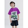 thumbnail image 4 of Monster Jam Grave Digger Ottoman Ribbed T-Shirt and French Terry Shorts Outfit Set Toddler to Little Kid, 4 of 5