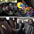 thumbnail image 4 of HUIACONG Car Seat Cover Set, with Car Headrest Covers Key Fob Key Pendant, Frog and Guitar Practical Wear Resistant Car Interior Accessory Kit, 4 of 5