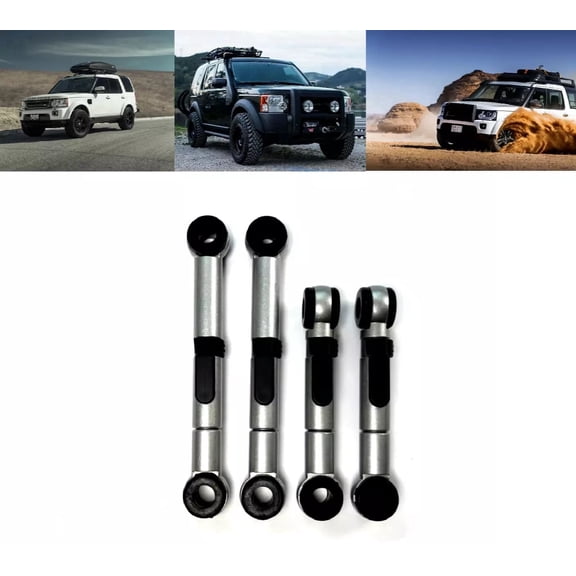 ALUMINUM ADJUSTABLE SUSPENSION 1.5"-2" INCHES LIFT ROD LINKS COMPATIBLE WITH LAND ROVER LR3 DISCOVERY 3 2005-2009 & LR4 DISCOVERY 4 2010-2016 WITH AIR RIDE RISE SUSPENSION, PART # LRNJ MOTORWORKS#13