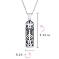 thumbnail image 3 of Bling Jewelry Womens Hanukkah Judaic Star of David Mezuzah Pendant Necklace Sterling Silver Gift, 3 of 5