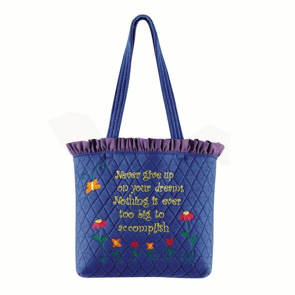 Never Give Up Ruffle Tote