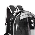 thumbnail image 4 of Portable Pet Carrier Travel Breathable Backpack Dogs And Cats Puppy Waterproof Transparent Breathable Space Backpack , Black, 4 of 8