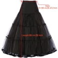 thumbnail image 3 of CYYPLAS Women's 50s Petticoat Lightweight Vintage Black Skirt Elastic High Waist A-Line Floor Length Ballet Underskirt 1PC, 3 of 6