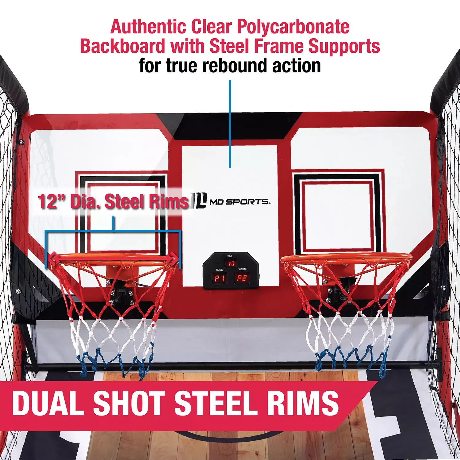Md sports double hoop basketball game discount