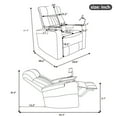 thumbnail image 2 of 270° Power Swivel Recliner, Home Theater Seating with Hidden Arm Storage, LED Light Strip, Cup Holder, 360° Swivel Tray Table & Cell Phone Holder, Soft Living Room Chair (Black), 2 of 9