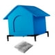 thumbnail image 4 of Casa para gatos para exteriores, refugio para gatos, tienda de campaña acogedora, resistente al viento, con patas elevadas y aislante para patio en in, 4 of 9