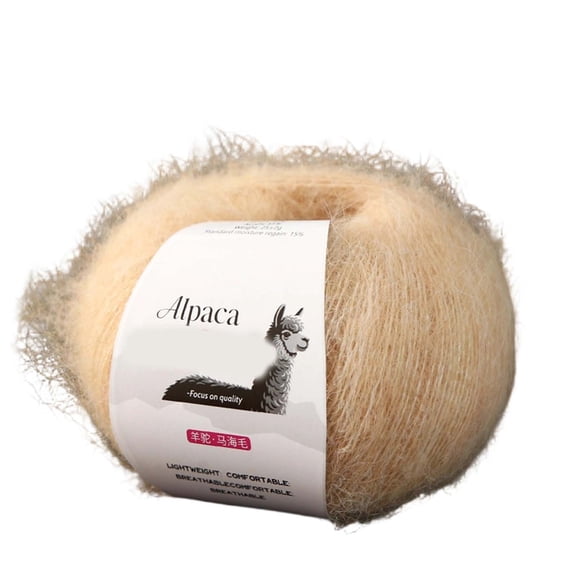 Alpaca Mohair Yarn for Hand Knitting, Luxury Soft Wool Blend Crochet Thread for DIY Scarves Shawls Sweaters, for Knitting Lovers Weaving Craft Projects