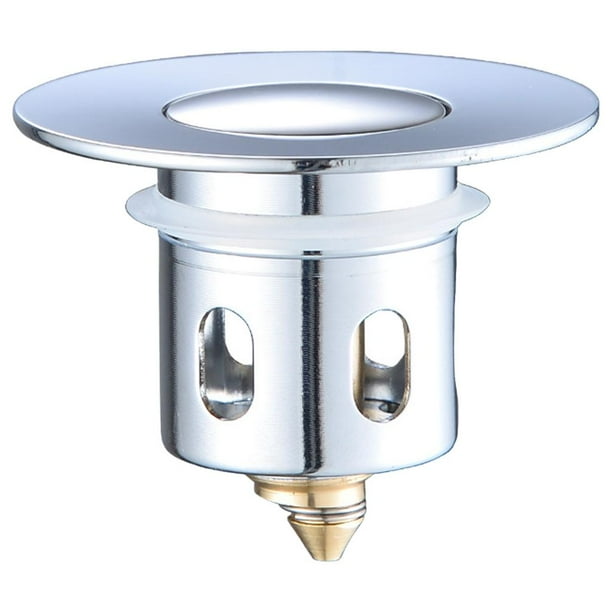 Accesorios para tapón de fregadero Filtro de desagüe de rebote para lavabo Tipo empuje Sellado para fregadero 6.2x6cm