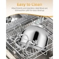 thumbnail image 4 of Facelle Tilt-Head Stand Mixer, 5QT+6QT Stainless Steel Two Bowls, 10 Speeds Kitchen Electric Food Mixer with Egg Whisk, Dough Hook, Beater, Dishwashe, 4 of 8