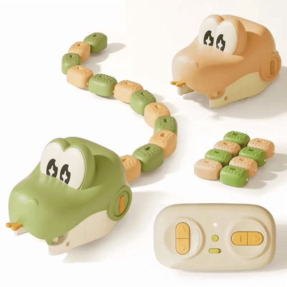 2-Pack Remote Control Snake Toy, Interactive Magnetic Crawling Snake Car with Modular Body Pieces, Rechargeable RC Toy for Kids Ages 8