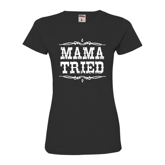Womens Mama Tried Retro Country Music Deluxe Soft T-Shirt