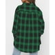 thumbnail image 4 of Camisa a cuadros Manga larga Bolsillo de solapa Tops sueltos casuales de un solo pecho para mujer Verde XL, 4 of 6