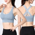 thumbnail image 2 of ibiyuan Sports Bras for Women Strappy Running Supportive High Impact Sports Bra with Sewn in Pads Seamless Breathable Wireless Bra, 2 of 6