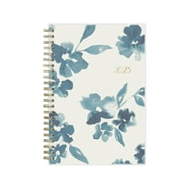 2025 Blue Sky Bakah Blue 5" x 8" Weekly & Monthly Planner Plastic Cover White/Blue (137260-25)