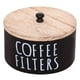 thumbnail image 1 of Portafiltros de café de madera - Gran capacidad, con tapa - para cocina/bar, guardar filtros/aperitivos, estilo rústico, madera sostenible, 1 of 3