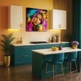 thumbnail image 5 of Vibrant Rainbow Hair Girl High Gloss Acrylic Wall Art Colorful Portrait Ready To Hang, 5 of 6