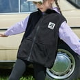 thumbnail image 6 of Favoffer Fall Unisex Kids' Reversible Fleece Vest Zip-Up Sleeveless 2-Way Wear Warm Coat Winter Boys Girls Jacket Clothes Kid to Teen 3-15Y, 6 of 7