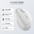 thumbnail image 2 of Mouse inalámbrico inteligente Redragon BM4195 AI, 5 DPI, blanco, 2 of 7