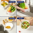 thumbnail image 3 of New Arrival,Vegetable Fruit Draining Basket, Plastic Filter Design, Mesh Drain Grid + Easy Clean, Kitchen Sink Use, For Food Prep, Washing Produce, Mesh | Plastic, White-278 $BS$3, 3 of 6