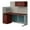 Hansen Cherry, variant on Office in an Hour Cubicle Desk with Storage in Hansen Cherry - Engineered Wood