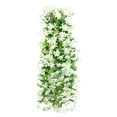 thumbnail image 2 of Artificial Fake Hanging Flowers Plants for Outdoor Spring Summer Decoration, 1PCS Faux Silk UV Resistant Look Real Trailing Vines for Outside Home Planter Porch Patio(White), 2 of 9