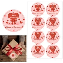 Happy Mother's Day Stickers 2 Inch Heart Mother's Day Gift Labels for Envelope Seal Cards Boxes Gift Wrap 500pcs