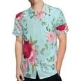 thumbnail image 4 of High Quality Hawaiian Shirts for Men Short Sleeve Aloha Beach Shirt Floral Summer Casual Button Down Shirts Blouses D66YL6, 4 of 7