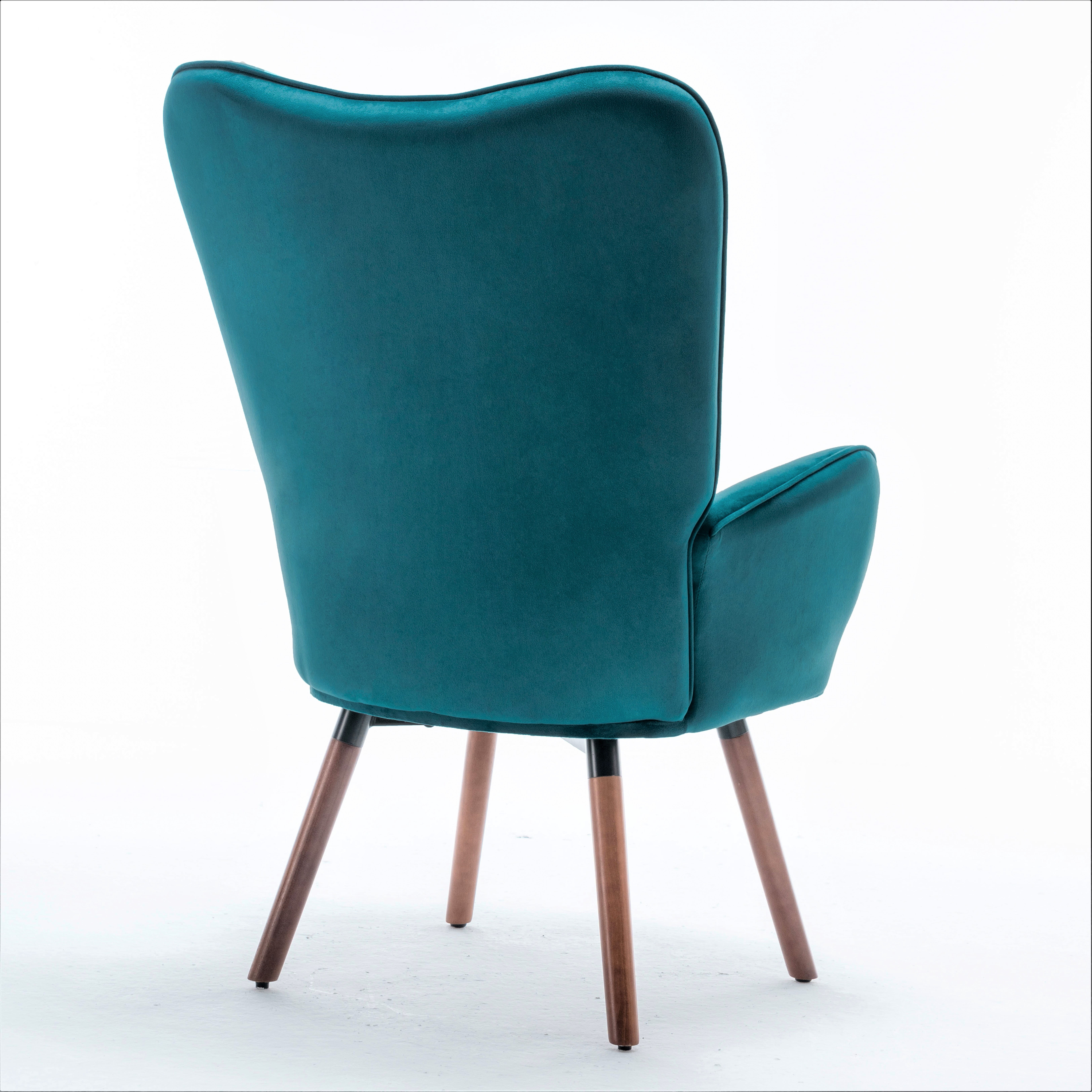 US Pride Furniture Kreedence 26.38" W Microfiber Wing Back Armchair, Greynish Blue