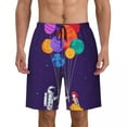 thumbnail image 1 of Bathing Suit Colorful Space Board Shorts Summer Fantasy Planets Stylish Board Short Pants Man DIY Running Fast Dry Beach Trunks, 1 of 5