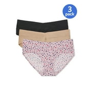 Blissful Benefits by Warner's Women's No Muffin Top Micro 3-Pack Hipster Panty