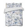 thumbnail image 2 of Quilts Full Size, Blue Floral Birds Soft Comforter Bedding Set for Bed, Farmhouse Flowers Pastoral Lightweight Quilted Bedspread with Pillow Cover(2 Pieces) for All Season, 78x90 Inch, 2 of 6