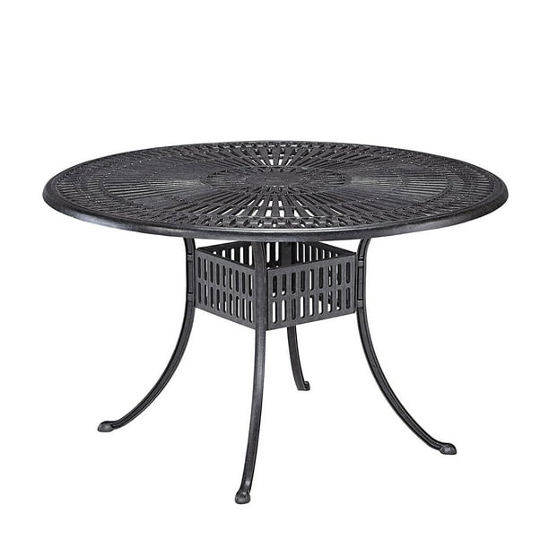 Home Styles 5560 32 Round Outdoor Dining Table 48 Inch Charcoal Finish Walmart Com Walmart Com