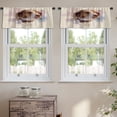 thumbnail image 2 of LALILO Kitchen Curtain Valance Dog Breed Hunting Gun Rod Pocket Window Curtain 52"x 18" Set of 2, 2 of 6