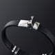 thumbnail image 4 of Pulsera de cuero de acero inoxidable de doce constelaciones Pulsera de pareja de moda negra, 4 of 5