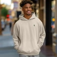 thumbnail image 3 of Dalix Astronaut Embroidery Relaxed Hoodie Soft Fleece Sweatshirt Fit Lounge Mens in Beige XS X-Small, 3 of 5