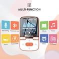 thumbnail image 2 of Timoom MP3 Player 32GB Bluetooth 5.0 with Clip Lossless Sound with FM Radio, Portable HiFi MP3 for Sports and Racing, Support SD USB TF Up to 128GB Card Orange, 2 of 6
