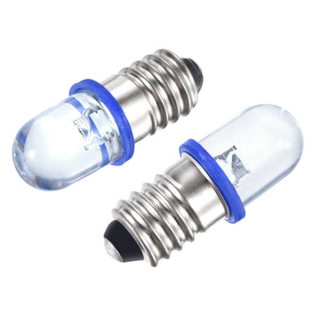 

Uxcell E10 Screw Base LED Bulb DC 3V 0.25W Round Top Mini Spot Light with Storage Box Blue 10Pack