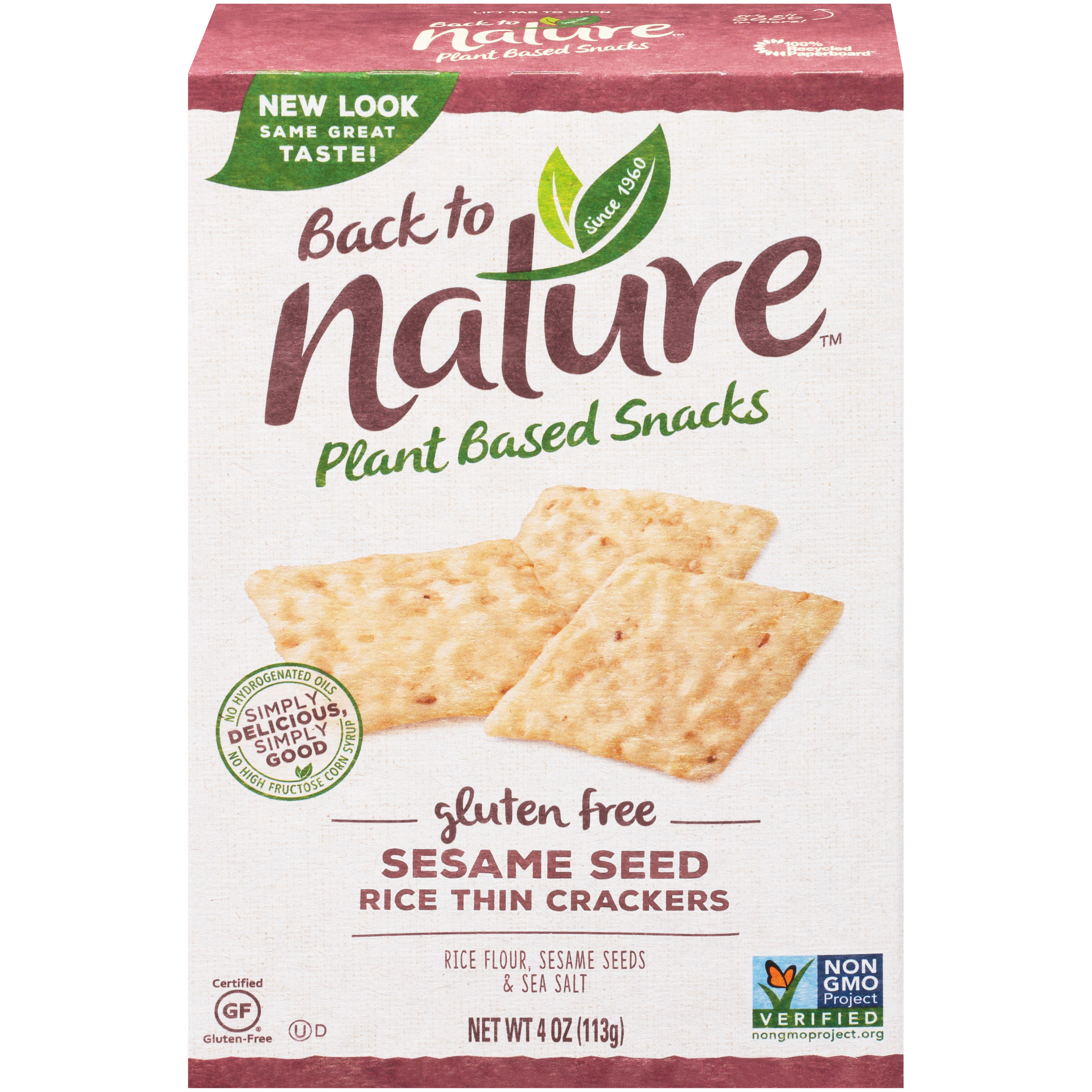Back to Nature™ Plant Based Snacks Gluten Free Sesame Seed Rice Thin