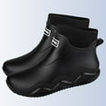 thumbnail image 4 of Dasayo Womens Booties Rain Black Ankle Waterproof Non Slip Round Toe Low Top Rainboots Women's Shoes 44, 4 of 5