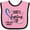 Pink and Black, variant on Inktastic Thyroid Cancer Awareness Pink, Blue, Teal Heart Ribbon Boys or Girls Baby Bib
